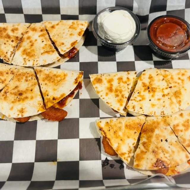 Slam Dunk Shrimp Quesadilla.